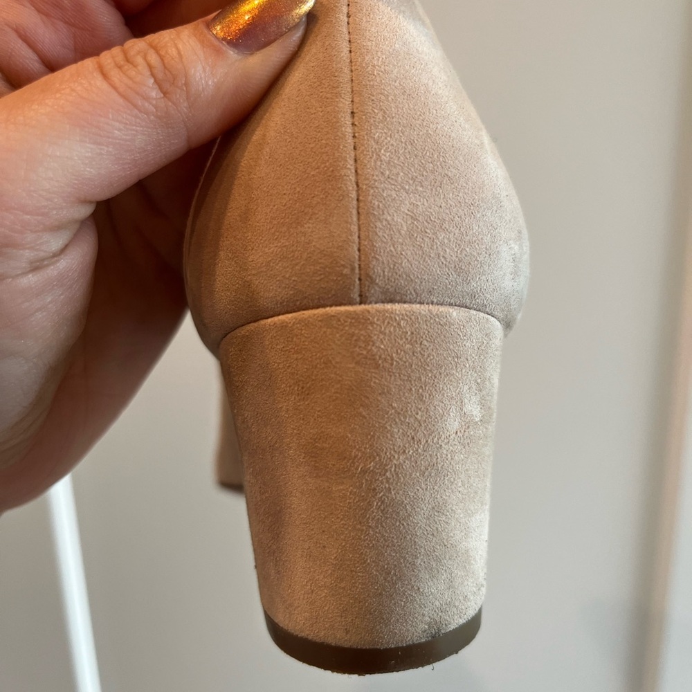 Prada Calzature Donna Suede Cipria Block Heels (Size 35) - Picture 7 of 10